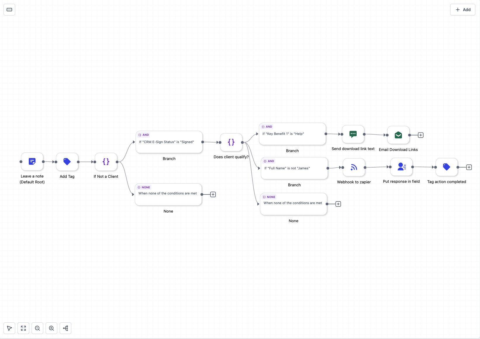 Workflow builder screenshot